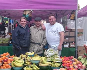 Fruit and veg stall, Hounslow market