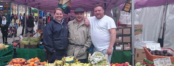 Fruit and veg stall, Hounslow market
