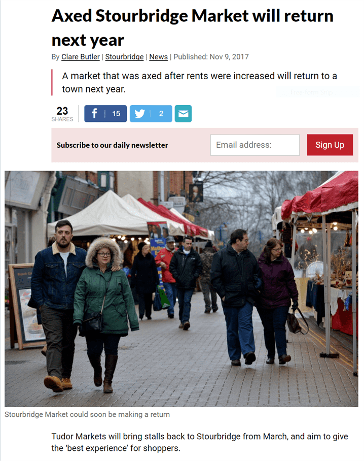 Express & Star on Stourbridge Market